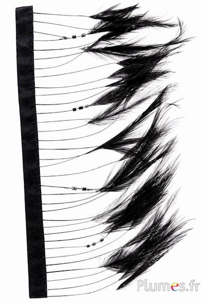 Ghirlanda gallo - con perline - nero